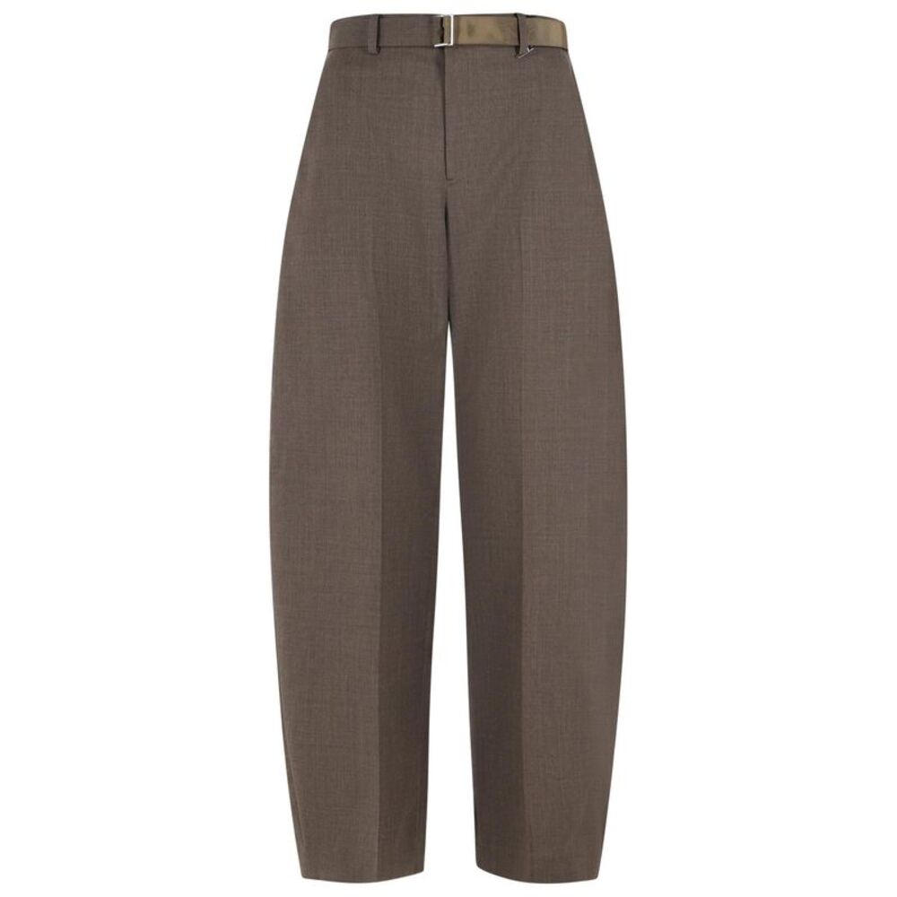 Sacai Brown Wool Trousers Women